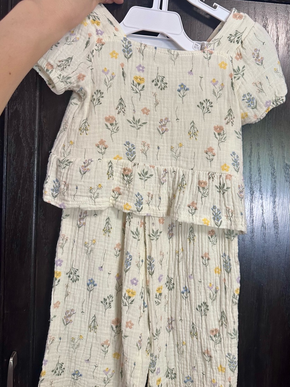 Kids Floral Matching Set - Cream Multicolor